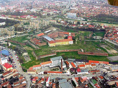 Vedere aeriană a Cetății Oradea