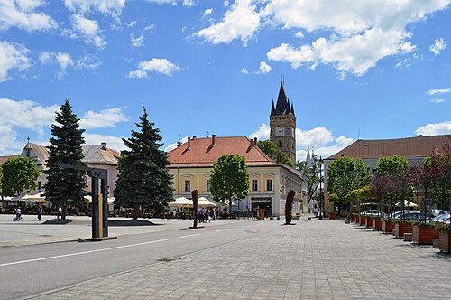 Piața Libertății și Turnul Ștefan din Baia Mare