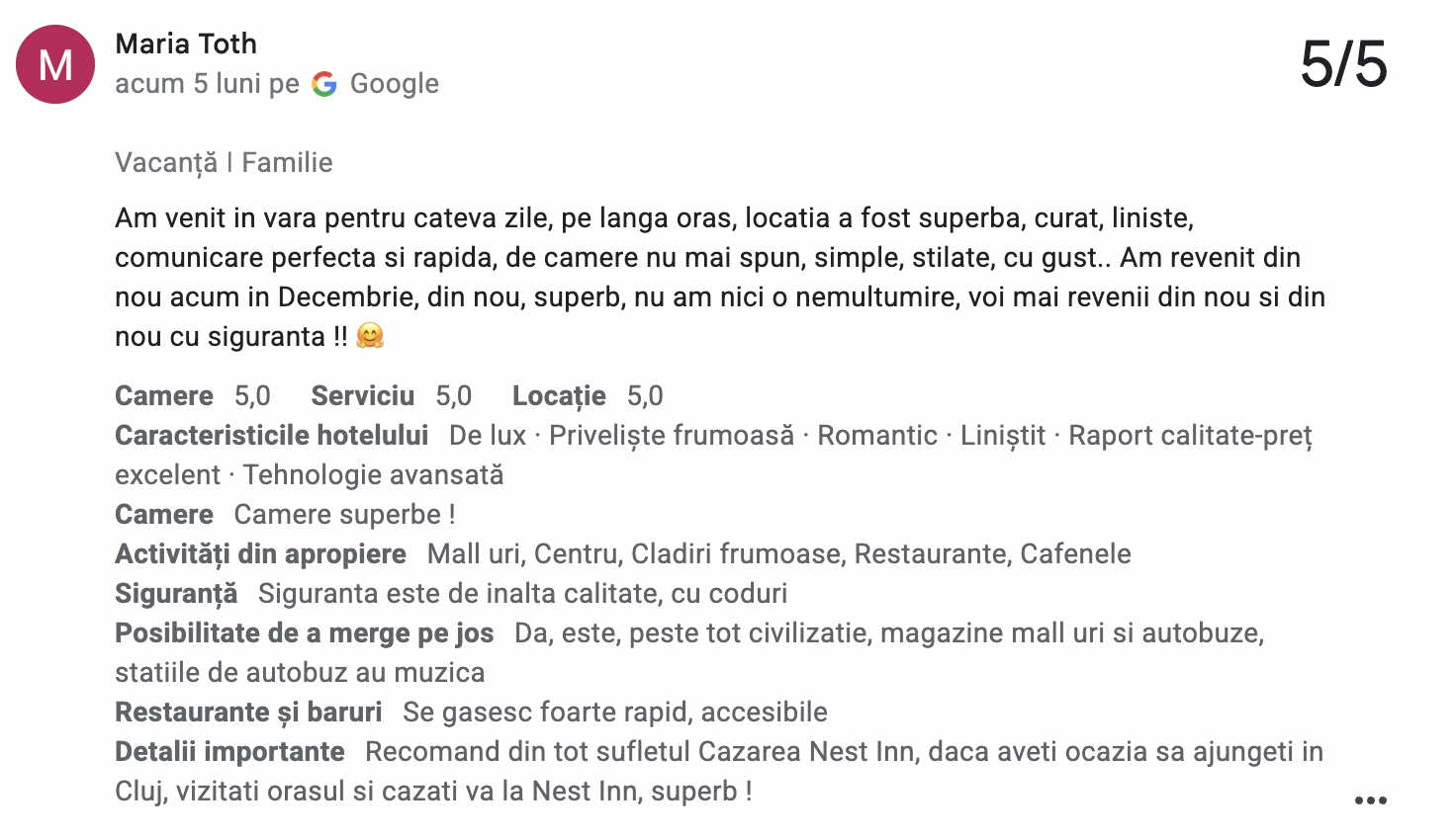 Recenzie oaspete Nest Inn 1